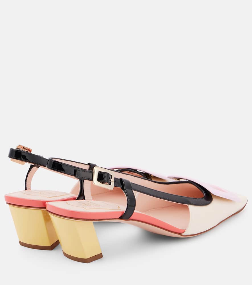 Roger Vivier Belle Vivier 45 patent leather slingback pumps