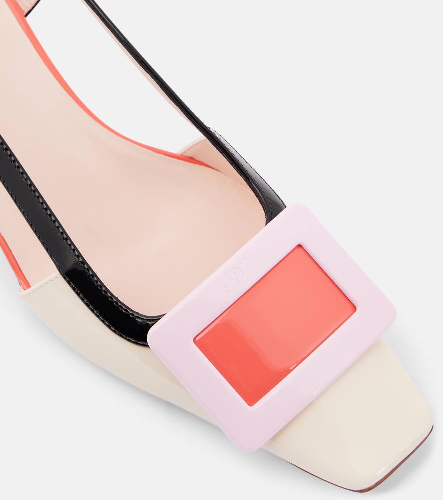 Roger Vivier Belle Vivier 45 patent leather slingback pumps