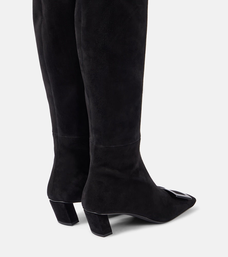 Roger Vivier Belle Vivier 45 suede over-the-knee boots