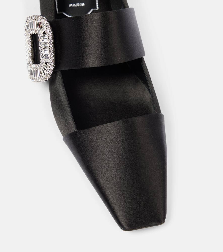 Roger Vivier Belle Vivier embellished satin flats