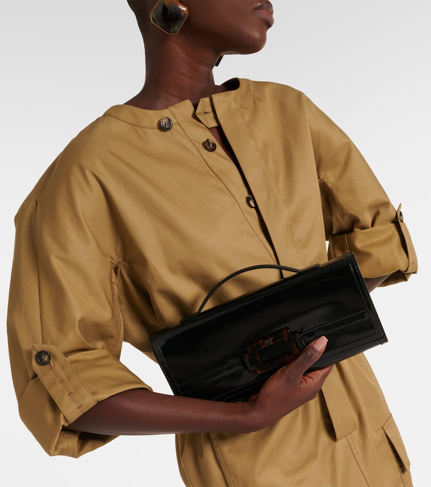 Roger Vivier Belle Vivier leather clutch