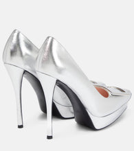 Roger Vivier Belle Vivier metallic leather platform pumps