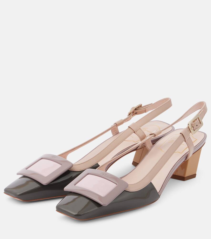 Roger Vivier Belle Vivier patent leather slingback pumps