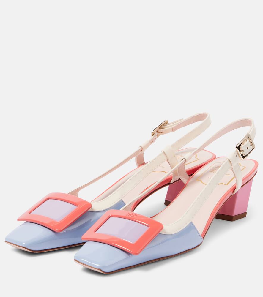 Roger Vivier Belle Vivier patent leather slingback pumps