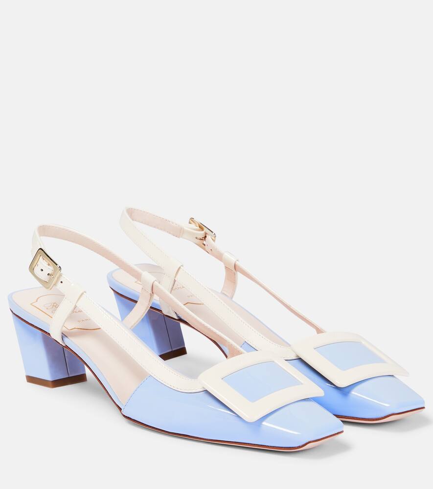 Roger Vivier Belle Vivier patent leather slingback pumps