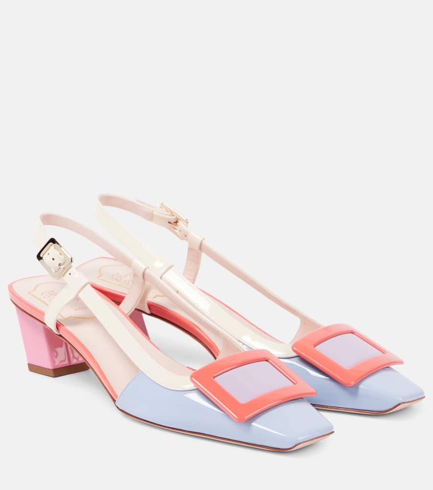 Roger Vivier Belle Vivier patent leather slingback pumps