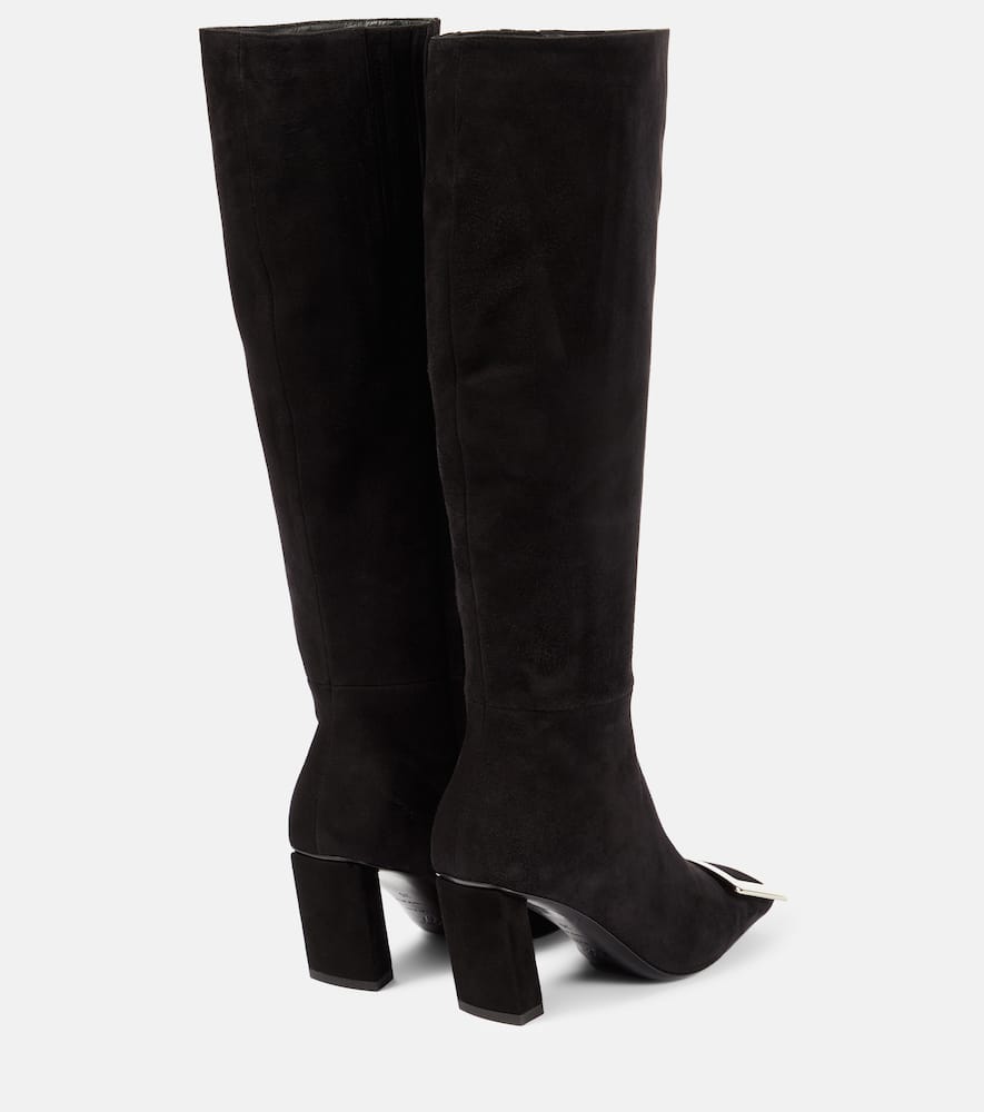 Roger Vivier Belle Vivier suede knee-high boots