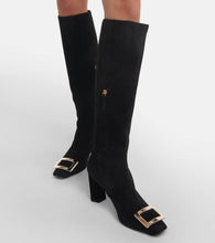 Roger Vivier Belle Vivier suede knee-high boots