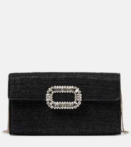 Roger Vivier Bouquet Mini tweed clutch. Shop Roger Vivier Clutches for women now.