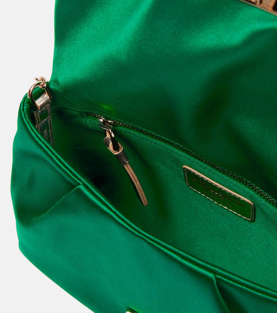 Roger Vivier Bouquet embellished satin shoulder bag