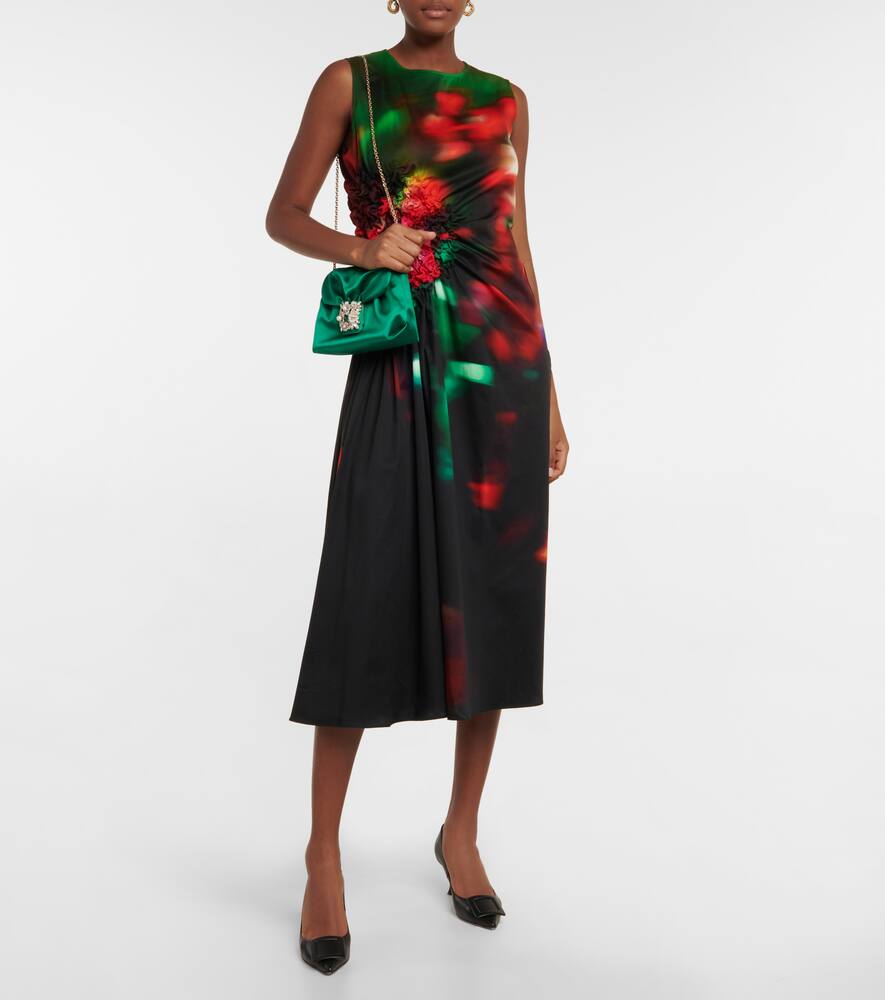 Roger Vivier Bouquet embellished satin shoulder bag