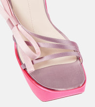 Roger Vivier Choc Bow satin wedge sandals