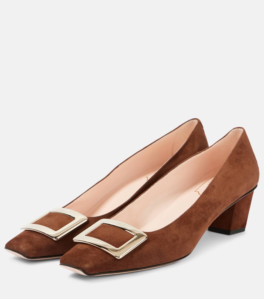 Roger Vivier D√É¬©collet√É¬© Belle Vivier 45 suede pumps