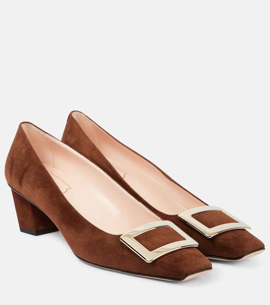 Roger Vivier D√É¬©collet√É¬© Belle Vivier 45 suede pumps