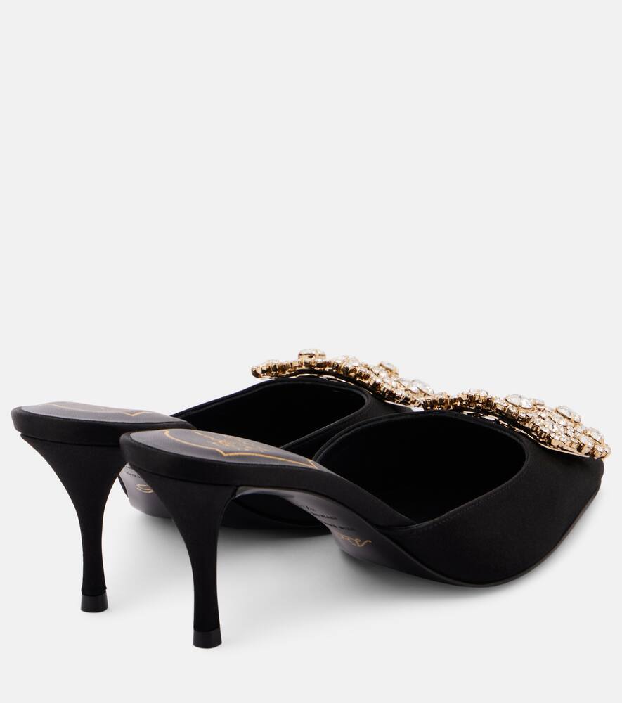 Roger Vivier Efflorescence 65 embellished satin mules