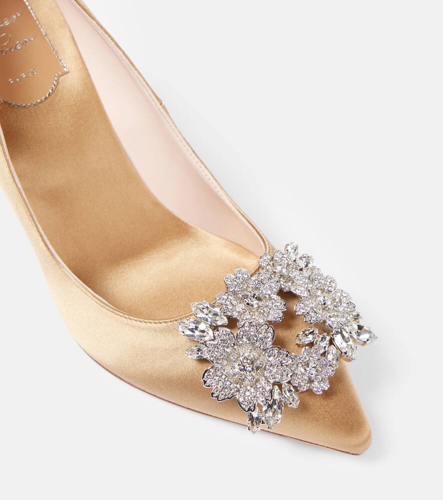 Roger Vivier Efflorescence 85 embellished satin pumps