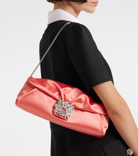 Roger Vivier Efflorescence embellished satin clutch