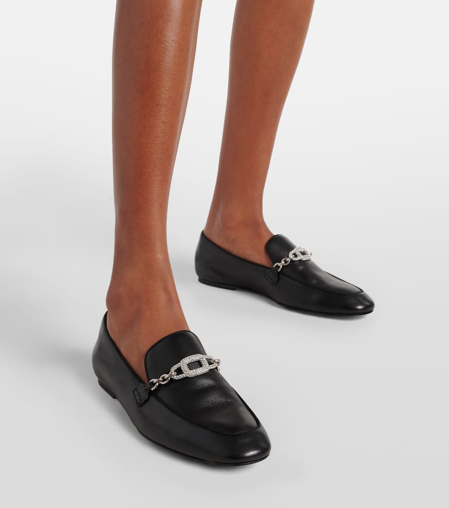 Roger Vivier Embellished leather loafers