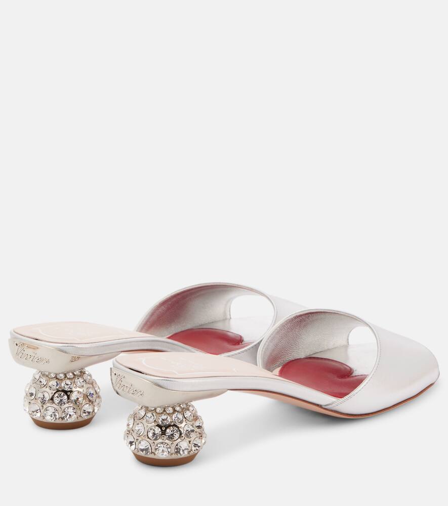 Roger Vivier Embellished leather mules