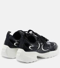 Roger Vivier Embellished leather-trimmed sneakers