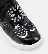 Roger Vivier Embellished leather-trimmed sneakers
