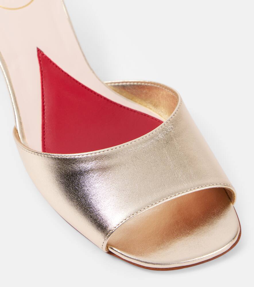 Roger Vivier Embellished metallic leather mules