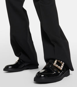 Roger Vivier Embellished patent leather loafers