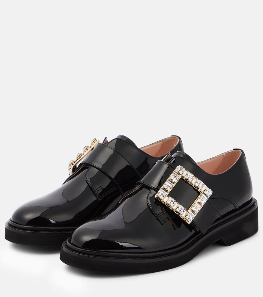 Roger Vivier Embellished patent leather loafers