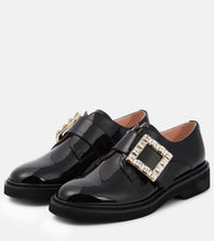 Roger Vivier Embellished patent leather loafers