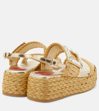 Roger Vivier Embellished raffia platform sandals