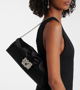 Roger Vivier Embellished satin clutch