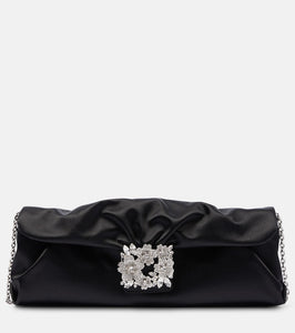 Roger Vivier Embellished satin clutch. Shop Roger Vivier Clutches for women now.