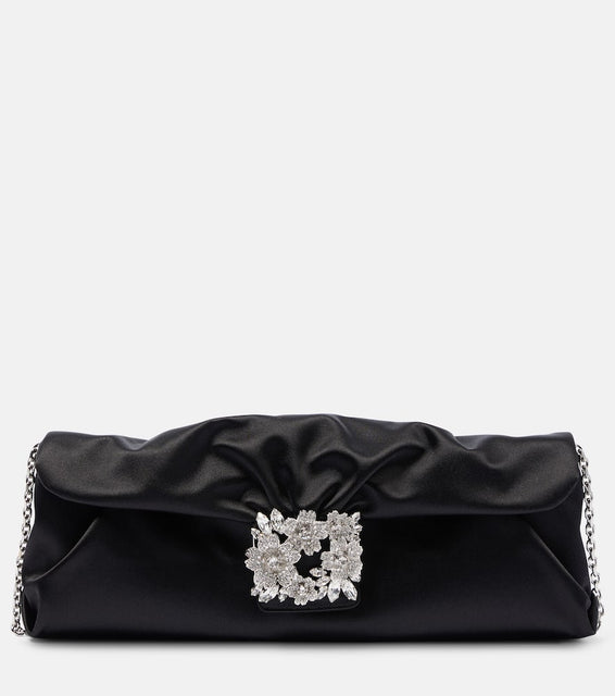 Roger Vivier Embellished satin clutch. Shop Roger Vivier Clutches for women now.