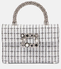 Roger Vivier Envelope Flower Jewel tweed tote bag. Shop Roger Vivier Shoulder Bags for women now.