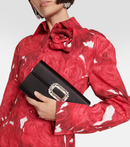 Roger Vivier Evening Envelope satin clutch