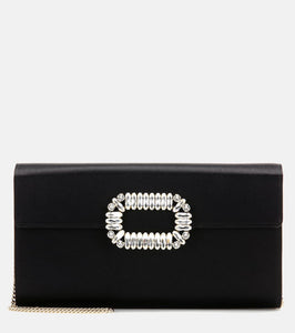 Roger Vivier Evening Envelope satin clutch. Shop Roger Vivier Clutches for women now.