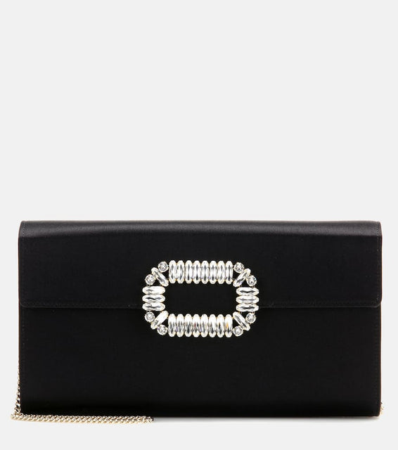 Roger Vivier Evening Envelope satin clutch. Shop Roger Vivier Clutches for women now.