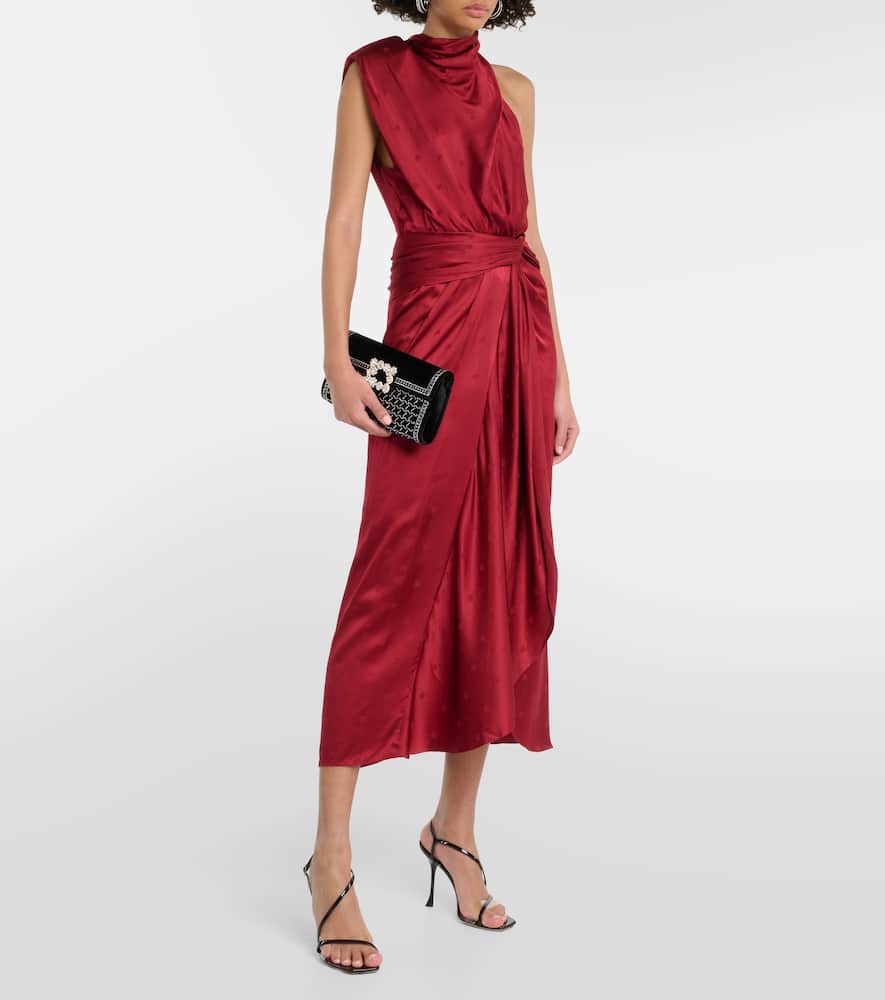 Roger Vivier Flower Strass embellished velvet clutch
