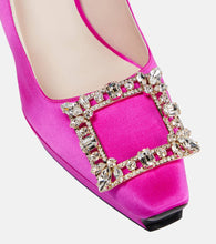 Roger Vivier Flower Strass satin platform pumps