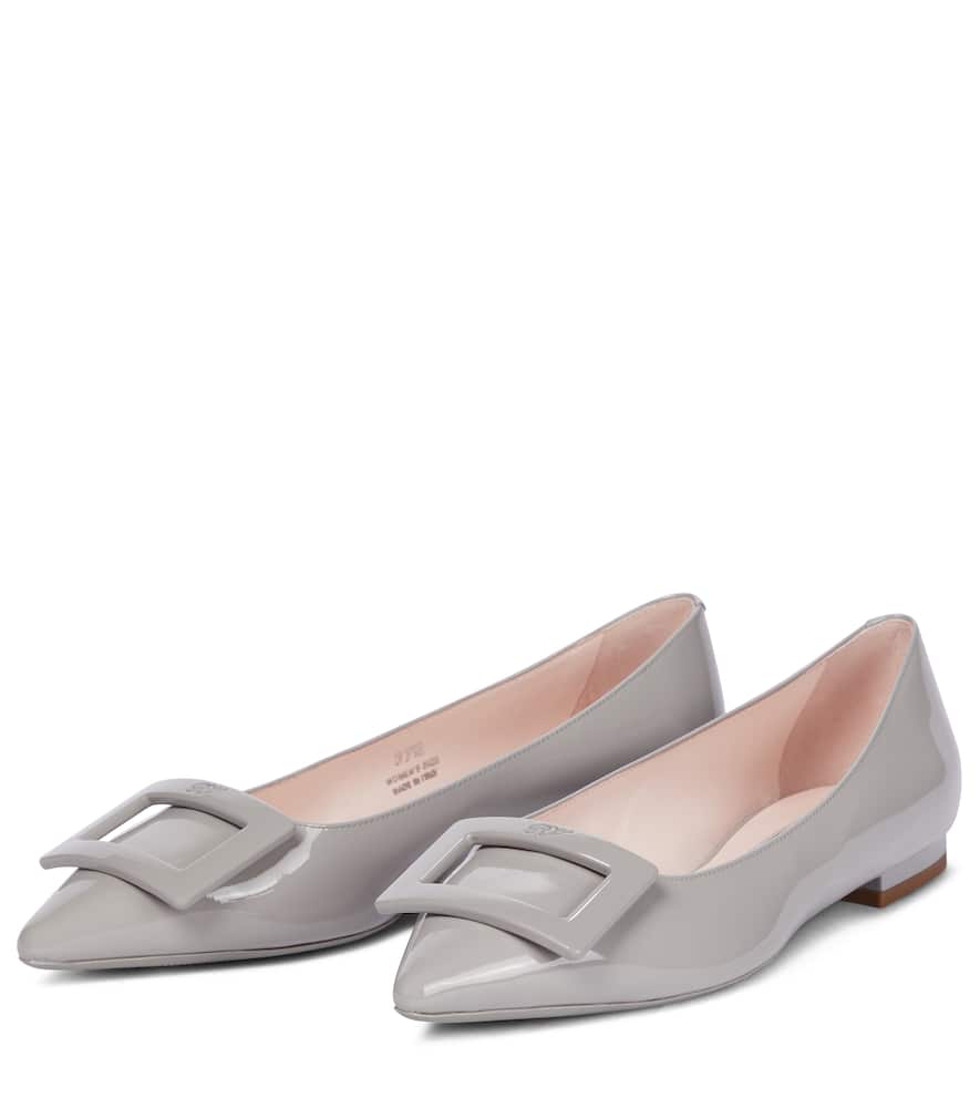 Roger Vivier Gommettine Ball patent leather ballet flats