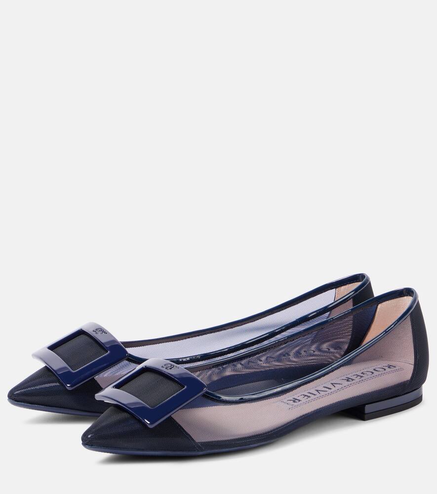 Roger Vivier Gommettine mesh ballet flats