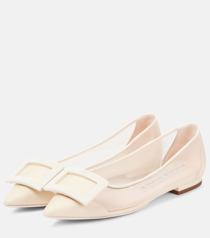 Roger Vivier Gommettine mesh ballet flats