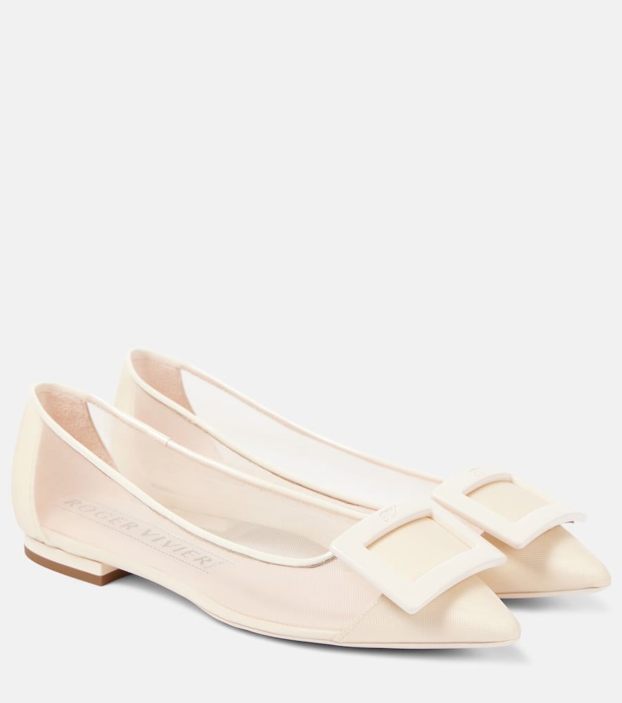 Roger Vivier Gommettine mesh ballet flats