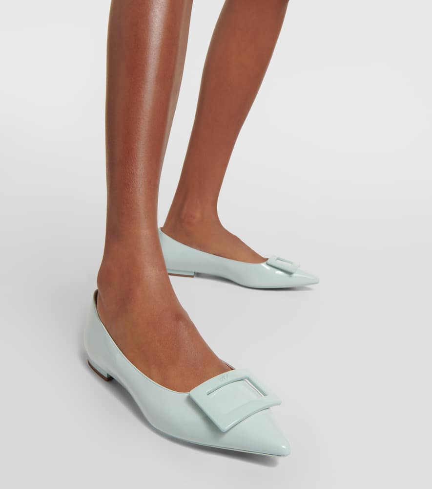 Roger Vivier Gommettine patent leather ballet flats