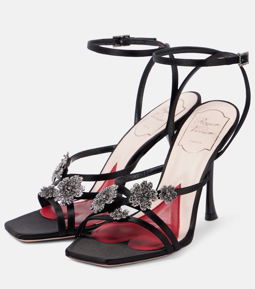 Roger Vivier I Love Vivier Flower 100 satin sandals