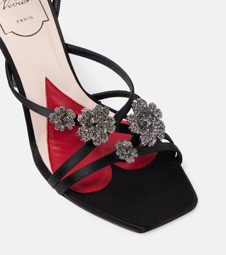 Roger Vivier I Love Vivier Flower 100 satin sandals
