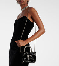 Roger Vivier Jewel Efflorescence embellished velvet tote bag