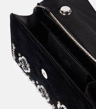 Roger Vivier Jewel Efflorescence embellished velvet tote bag