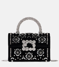 Roger Vivier Jewel Efflorescence embellished velvet tote bag. Shop Roger Vivier Top-Handle Bags for women now.