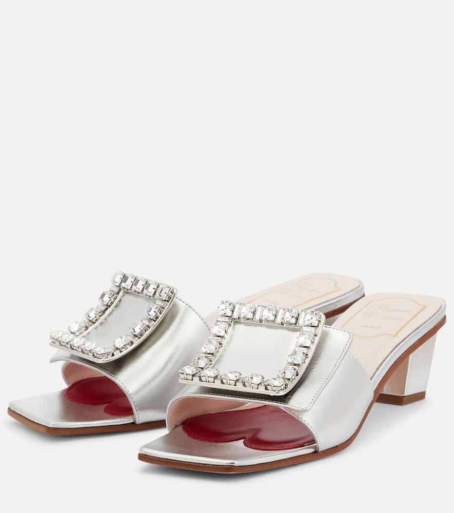 Roger Vivier Love 45 leather mules